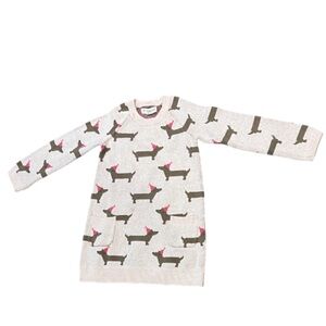 Tucker & Tate Cotton and Cashmere Tunic Sweater Top Pink Dog Print Size 4